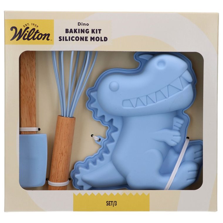 Product Image for Wilton dinosauriebakset i silikon, 3 delar