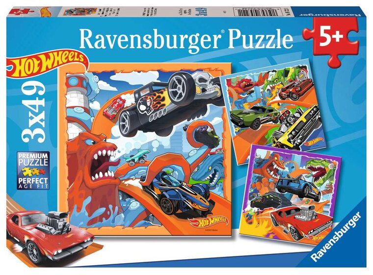 Product Image for Ravensburger Pussel - Hot Wheels 3x49 bitar