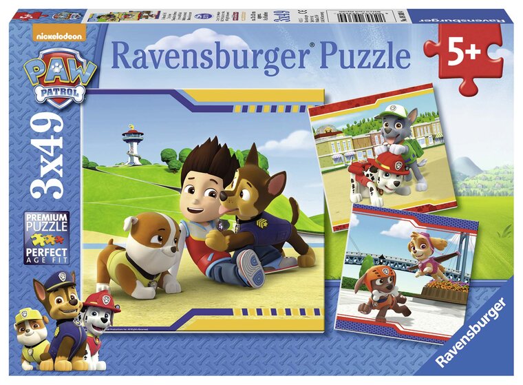 Product Image for Ravensburger Pussel, Paw Patrol - Fury Heroes 3x49 bitar