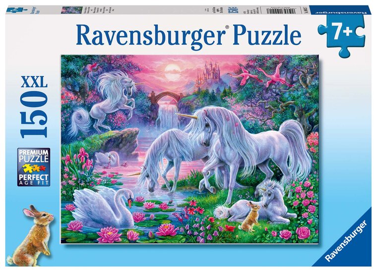 Product Image for Ravensburger Pussel - Enhörningar i solnedgången 150 bitar XXL