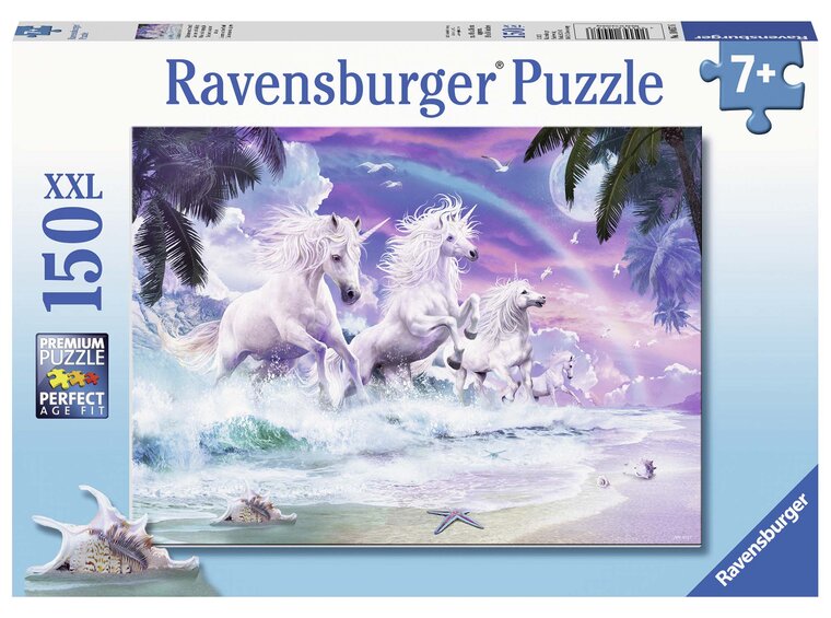 Product Image for Ravensburger Pussel - Enhörningar på strand 150 bitar XXL