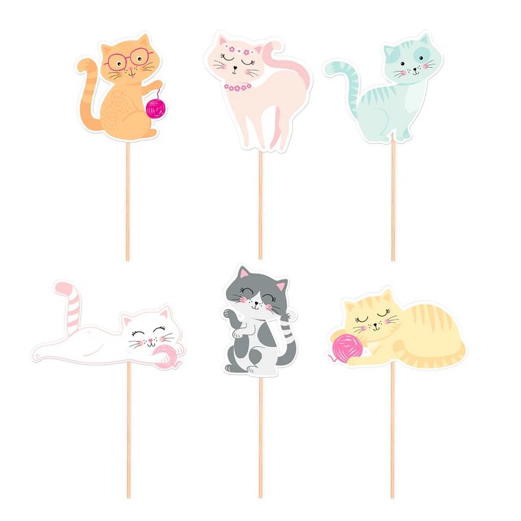 Product Image for Katt Cake Toppers 6-pack