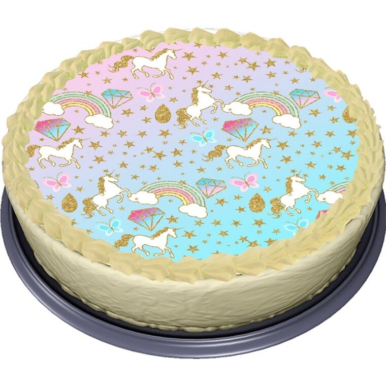 Product Image for Unicorn Sparkle, Tårtbild Sockerpasta
