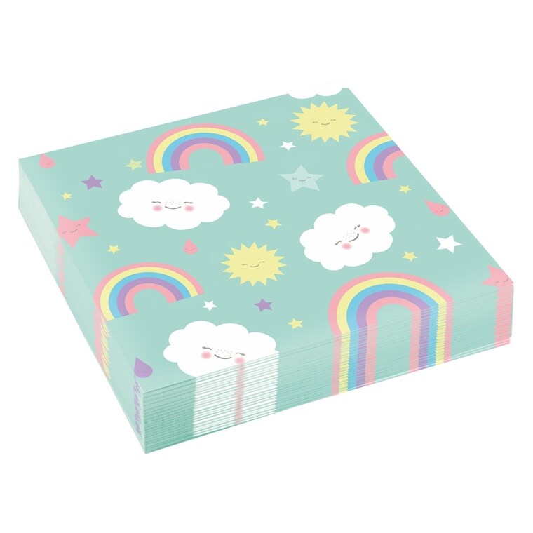 Product Image for Rainbow & Cloud, Servetter 20 st