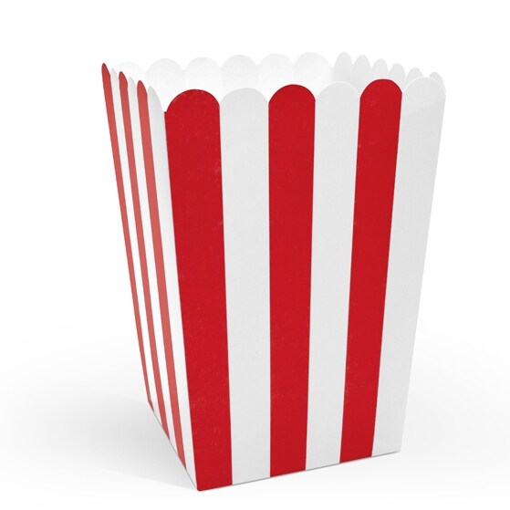Product Image for Popcornboxar - Röd och vitrandiga 6-pack