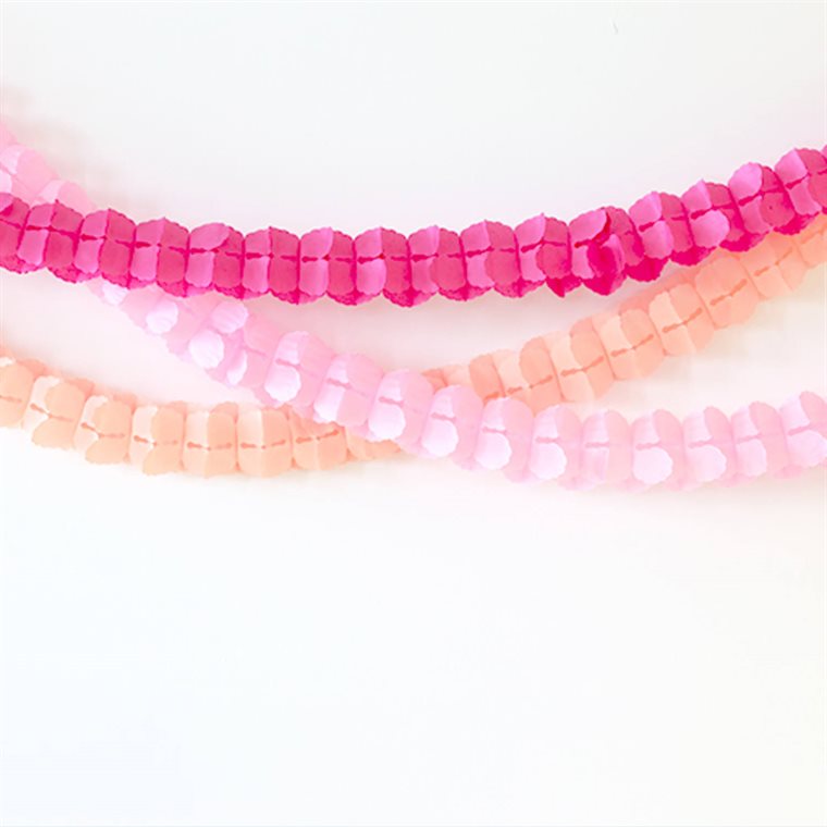 Product Image for Pappersgirlanger Rosa 3 meter 3-pack