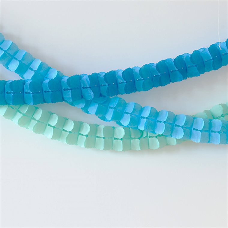 Product Image for Pappersgirlanger Blå 3 meter 3-pack