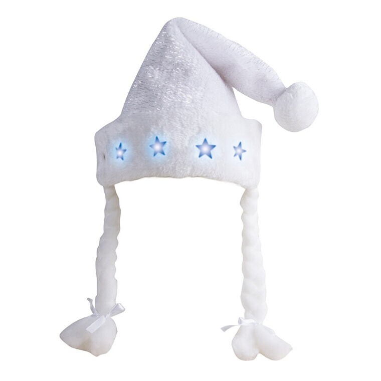 Product Image for Vit tomteluva med LED-ljus barnstorlek