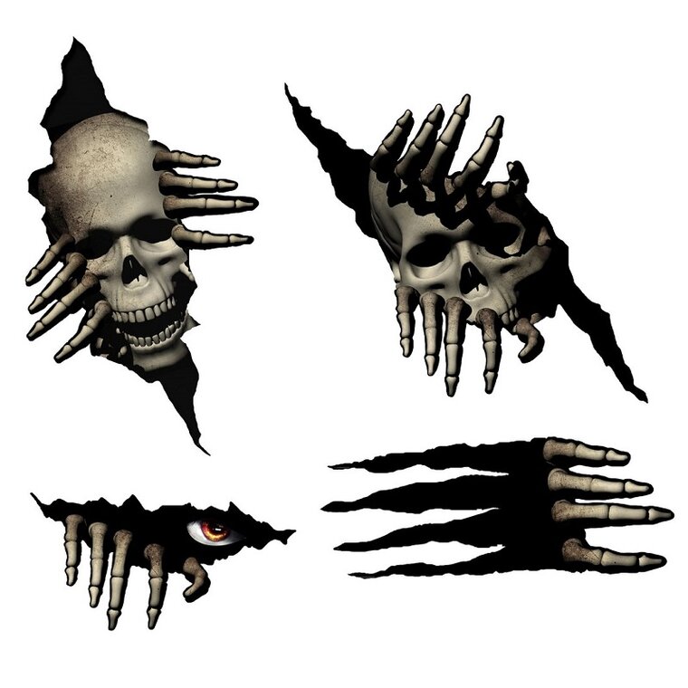 Product Image for Väggklistermärken Halloween 4-pack