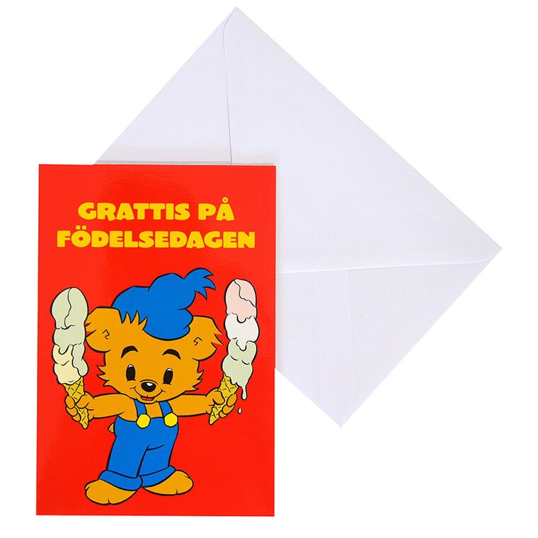 Product Image for Bamse, Gratulationskort med kuvert