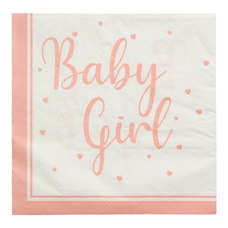 Product Image for Babyshower Baby Girl - Servetter 16-pack