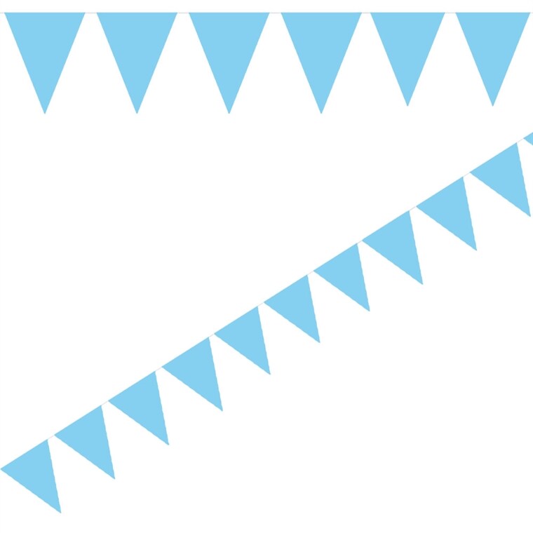 Product Image for Flaggirlang Mini - Ljusblå 3 meter