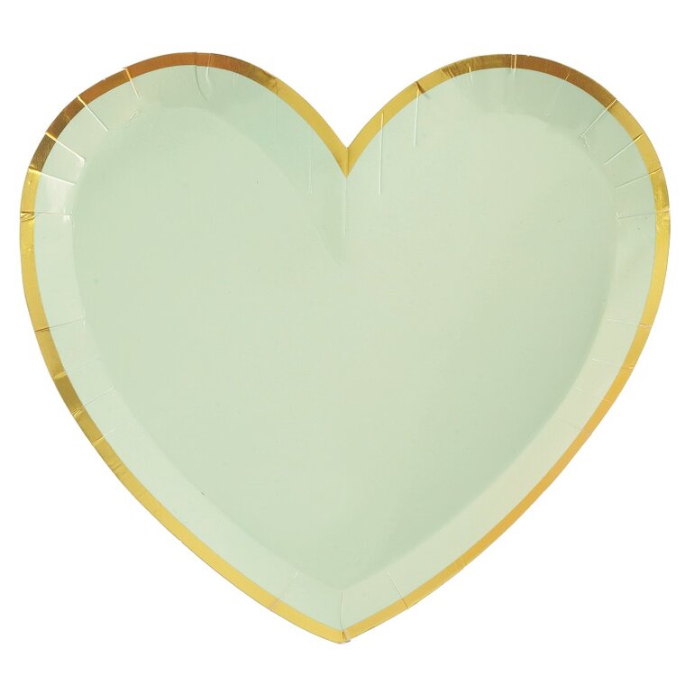 Product Image for Tallrikar - Hjärtformade i olivgrönt och guld 10-pack