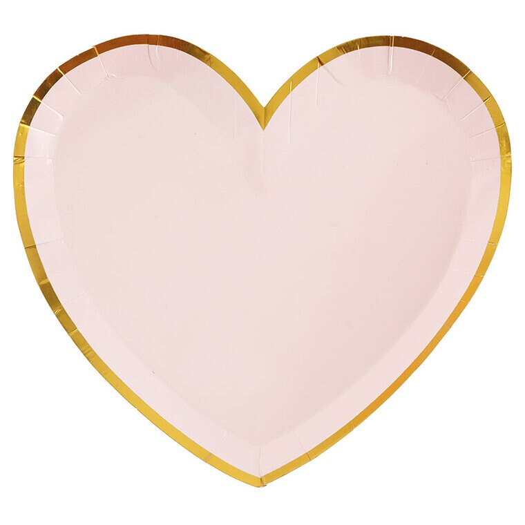 Product Image for Tallrikar - Hjärtformade i rosa och guld 10-pack