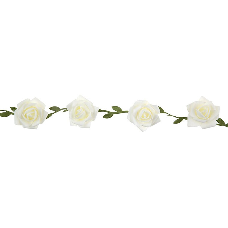 Product Image for Girlang med vita rosor 120 cm