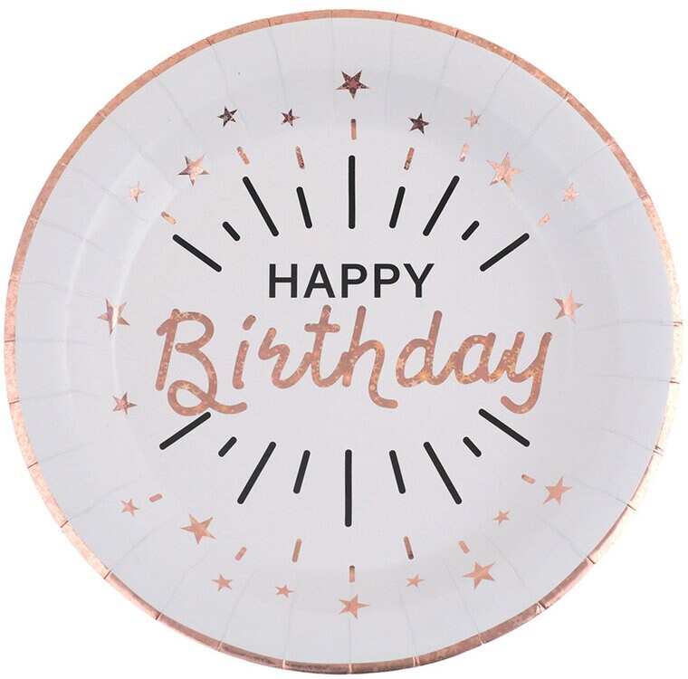 Product Image for Sparkling Happy Birthday - Tallrikar 10-pack