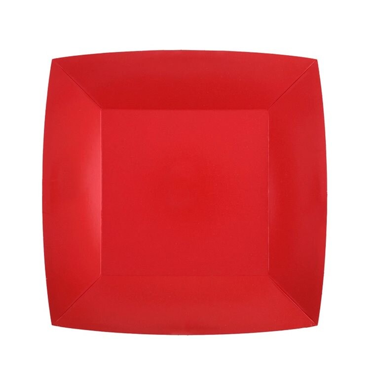 Product Image for Assietter Fyrkantiga 18 cm - Röda 10-pack