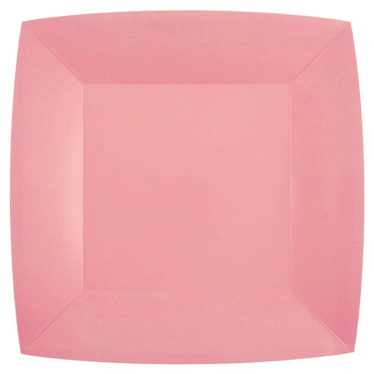 Product Image for Papptallrikar Fyrkantiga 23 cm - Ljusrosa 10-pack