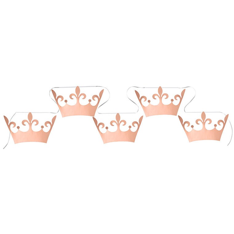 Product Image for Princess - Girlang med kronor i roséguld 6 meter