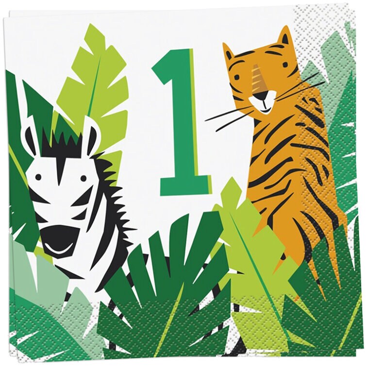 Product Image for Safari Animal - Servetter 1 år 16-pack