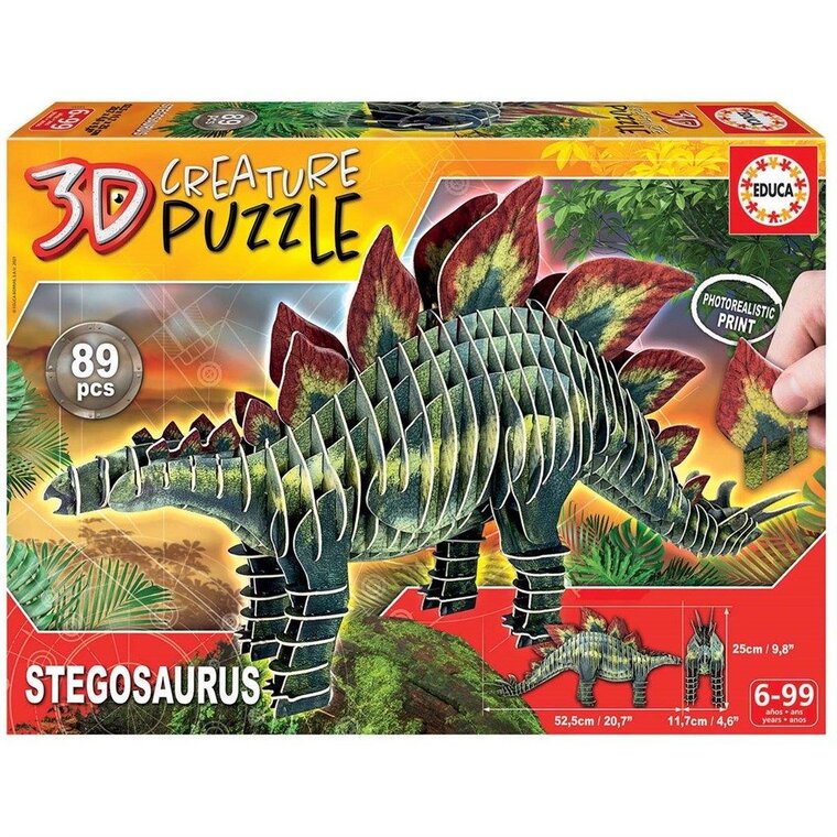Product Image for Educa 3D Pussel - Stegosaurus 89 bitar