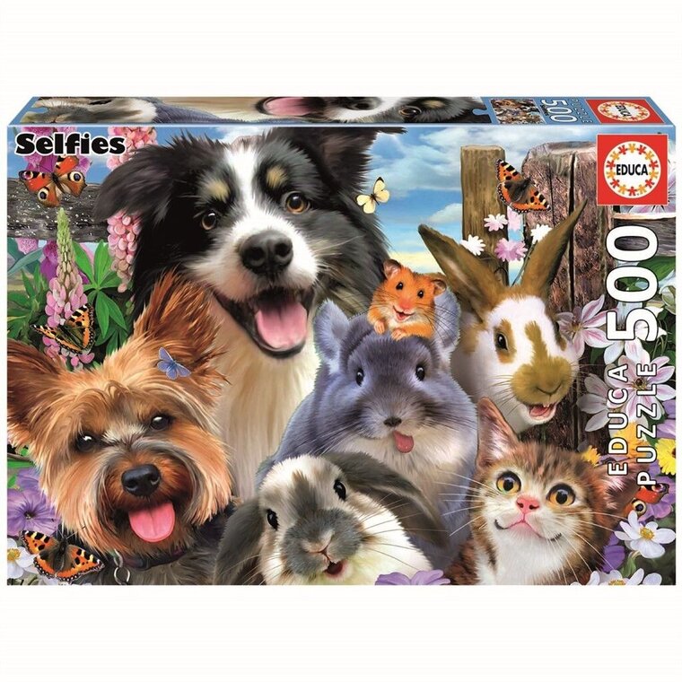 Product Image for Educa Pussel - Roliga selfies 500 bitar