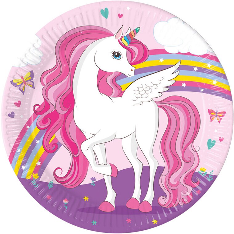 Product Image for Unicorn Rainbow - Tallrikar 8-pack