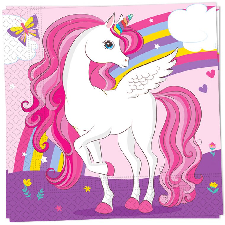 Product Image for Unicorn Rainbow - Servetter 20-pack