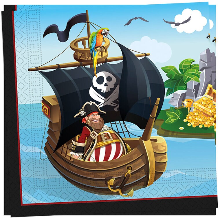 Product Image for Pirates Island - Servetter 20-pack