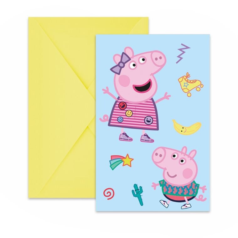 Product Image for Greta Gris - Inbjudningskort med kuvert 6-pack