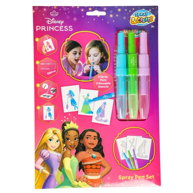 Product Image for Disney Prinsessor Spraypennor och stenciler