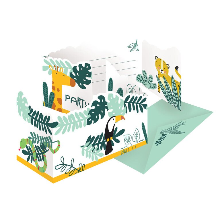 Product Image for Safaridjur - Inbjudningskort 8-pack