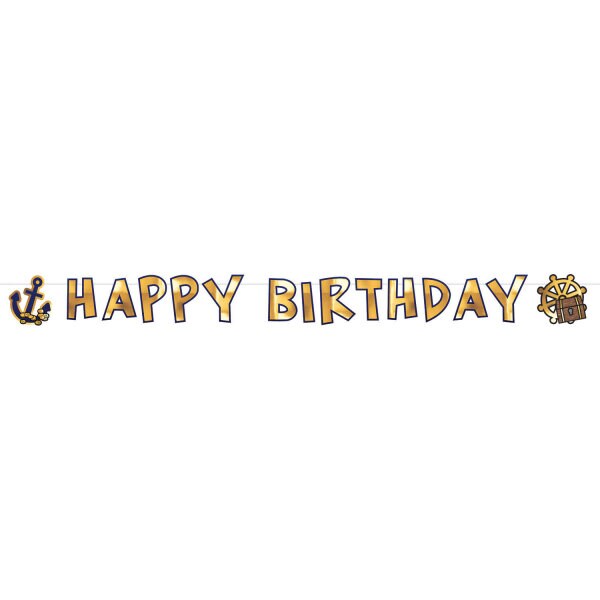 Product Image for Pirates Map, Girlang Happy Birthday 180 cm