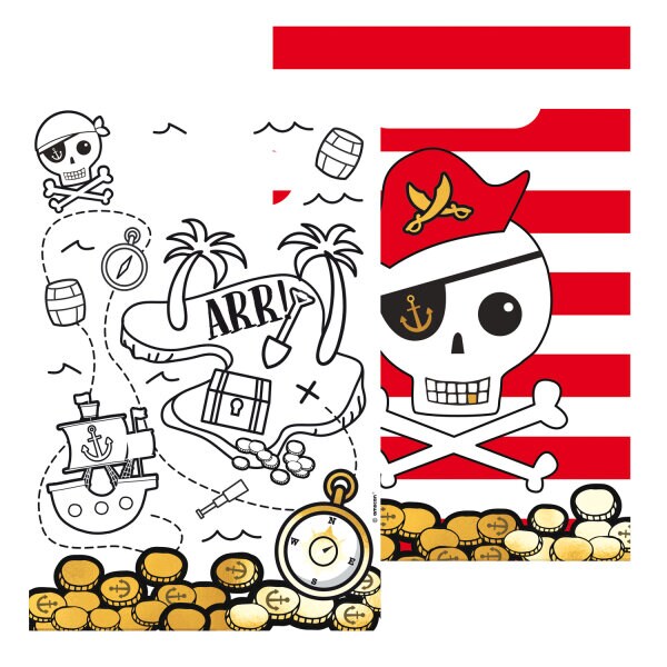 Product Image for Pirates Map - Kalaspåsar i papper 8-pack