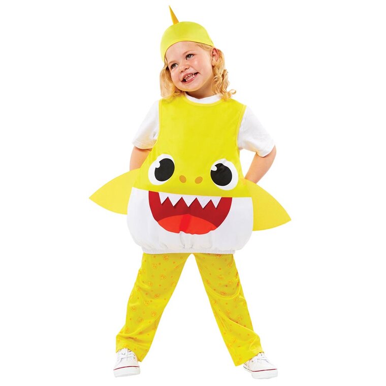 Product Image for Baby Shark Gul Maskeraddräkt Barn 3-4 år