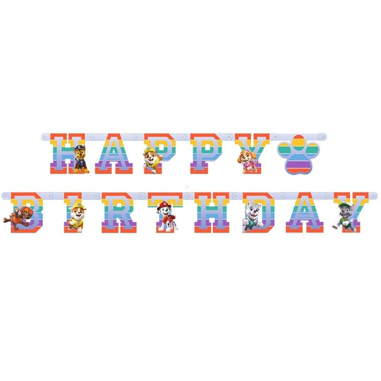 Product Image for Paw Patrol Party - Girlang Happy Birthday 180 cm