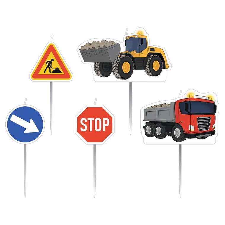 Product Image for Construction - Tårtljus 5-pack