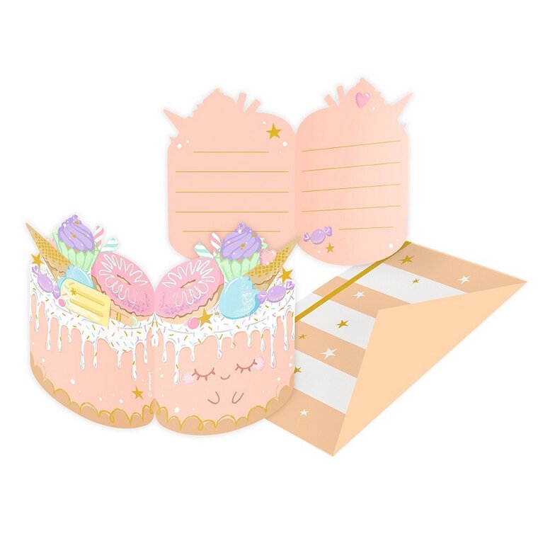 Product Image for Crazy Cake - Inbjudningskort med kuvert 8-pack