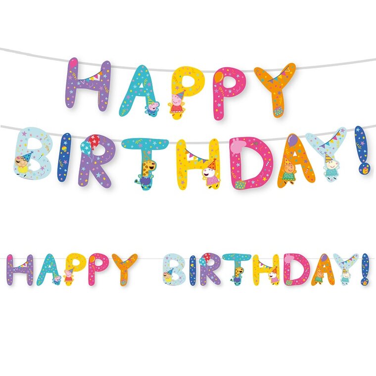 Product Image for Peppa Pig Birthday - Girlang Happy Birthday