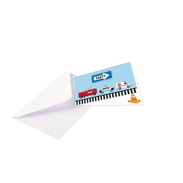 Product Image for Fordonstema - Inbjudningskort 8-pack