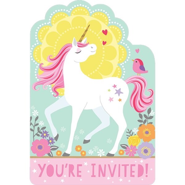 Product Image for Magical Unicorn - Inbjudningskort 8-pack