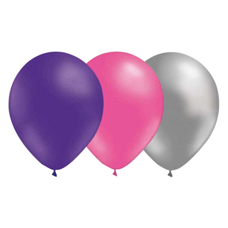 Product Image for Ballongkombo, Lila-Rosa-Silver 15-pack