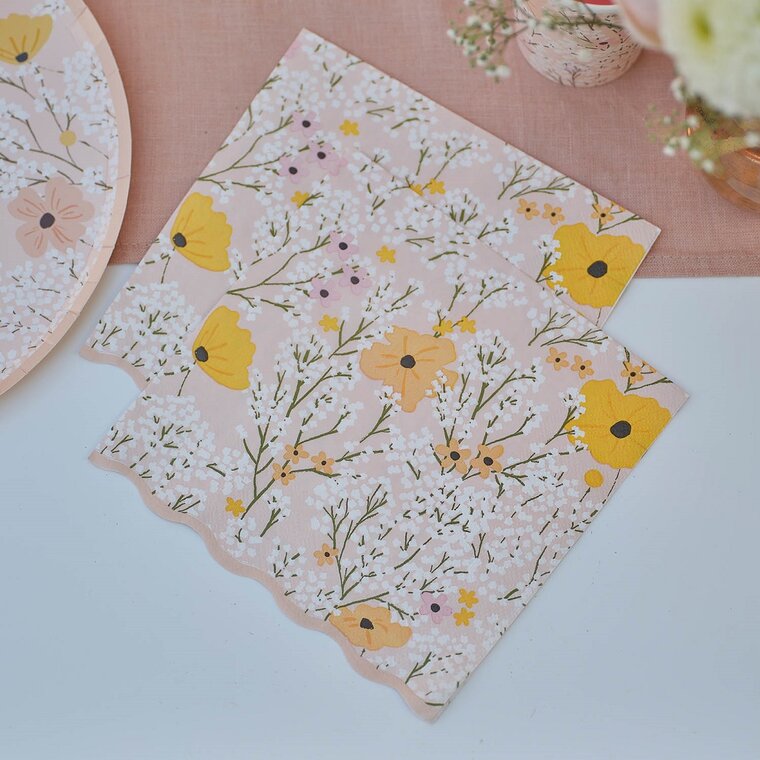 Product Image for Pink Floral - Servetter 16-pack