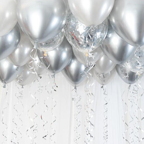 Product Image for Ballongkit till tak - Silver/Chrome