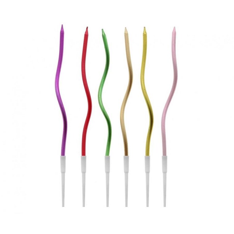 Product Image for Tårtljus - Vågiga Metallic 6-pack