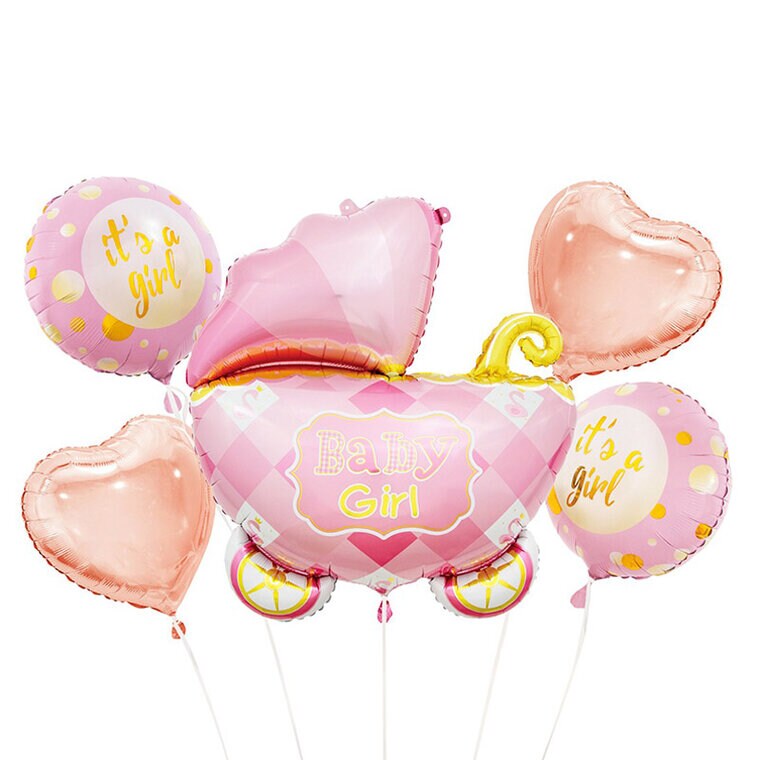 Product Image for Ballongbukett - Rosa Barnvagn