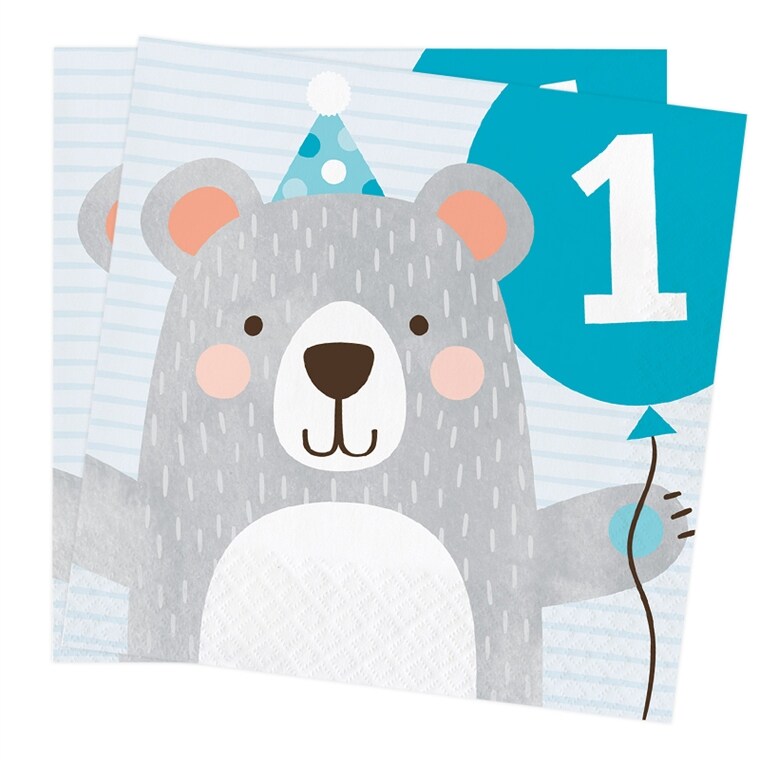 Product Image for Birthday Bear - Servetter 1 år 16-pack