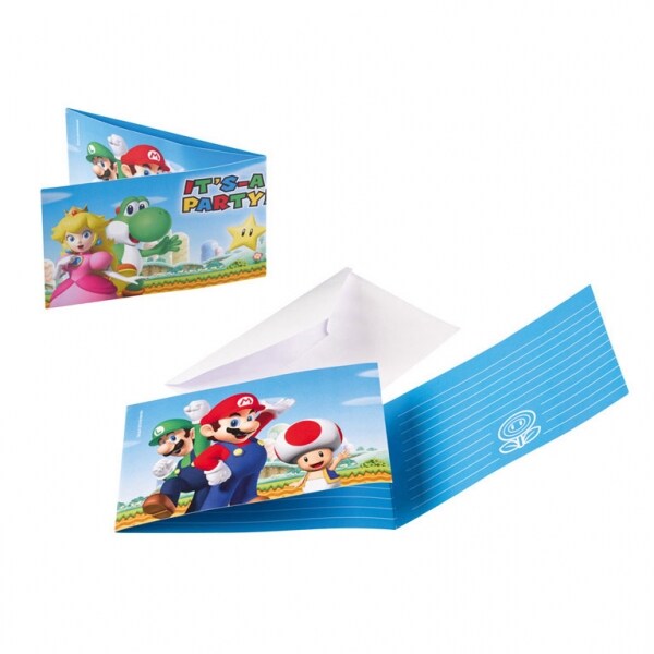 Product Image for Super Mario - Inbjudningskort 8-pack
