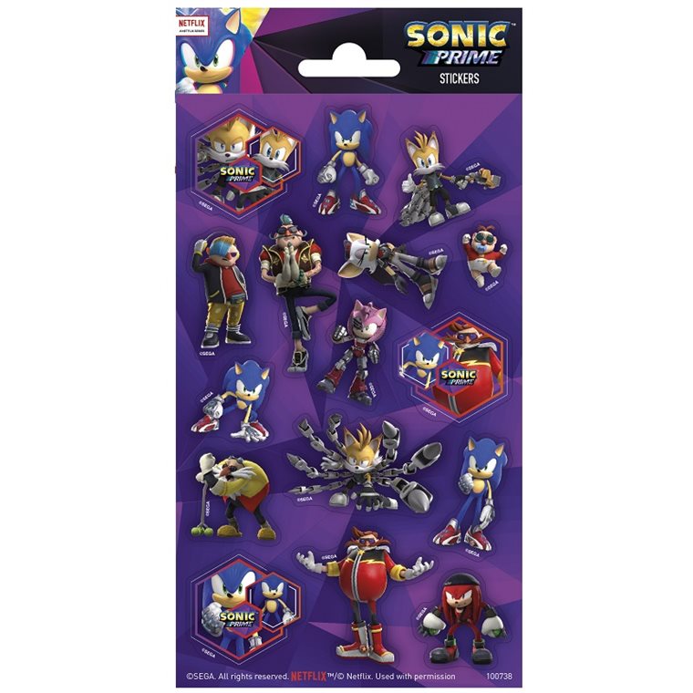 Product Image for Sonic - Glittriga klistermärken 16-pack