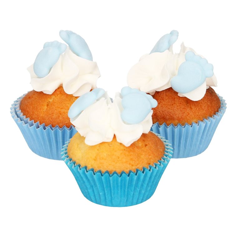 Product Image for FunCakes - Sockerdekorationer Baby Feet Blå 16-pack